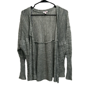 BONGO Women's Grey Lightweight Cropped Long Sleeve Cardigan Size Small